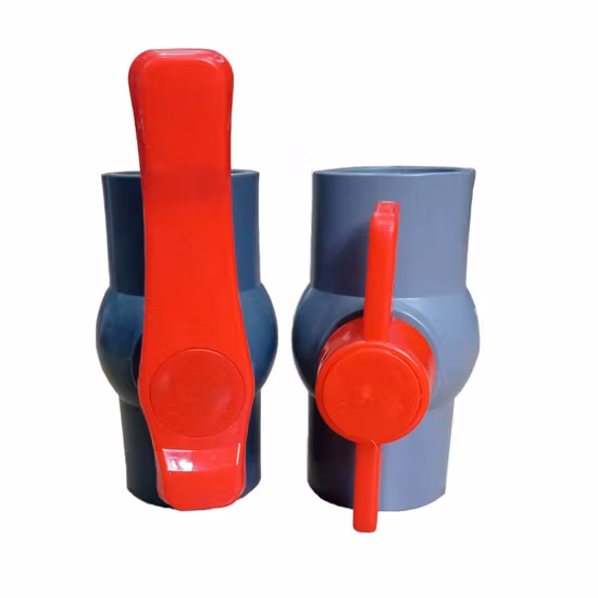 PVC-UPVC-CPVC-Ventil, DIN, ANSI, BS, JIS, Kunststoff, PPR, Boden, Schmetterlingsfuß, Rückschlagventil, echtes Doppel-Einzelverbindungs-Kompaktkugelventil für die Wasserversorgung